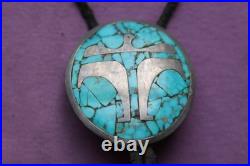 Vtg Rare Chief Shatka Bear Step Thunderbird Native American Western Bolo Tie