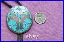 Vtg Rare Chief Shatka Bear Step Thunderbird Native American Western Bolo Tie