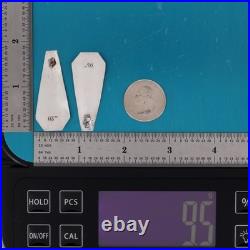 Vtg Rare Paiute Michael Rogers MR Sterling Silver Onyx Earrings Native American