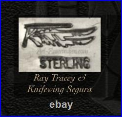 Vtg Rare Ray Tracy Knifewing Segura Native American 925 Sterling Silver Earrings