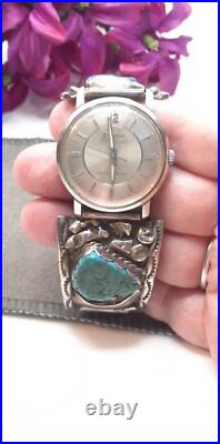 Vtg Rare W. DODSON Turquoise Watchband Sterling Navajo IHMSS Native American