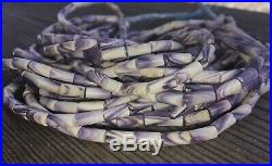 Wampum Beads 50 Piece Lot Drilled Native American Quahog Shell RARE PURPLE
