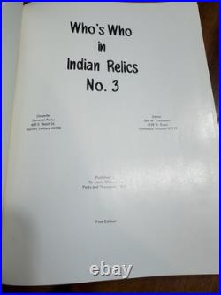 Who's Who In Indian Relics Vol. 1-3 By Hubert Wachtel Vintage Very Rare