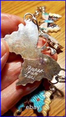 Zuni Indian TAMARA PINTO Butterfly Necklace + Earrings Rare, Pristine, Beautiful