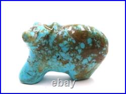 Zuni Vintage Native American Fetish Turqu Bear Saul Yuselew Very Rare syu225